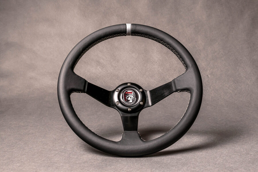 Soft leather steering wheel